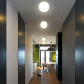 White Spherical Glass Hallway Ceiling Light - Clowas